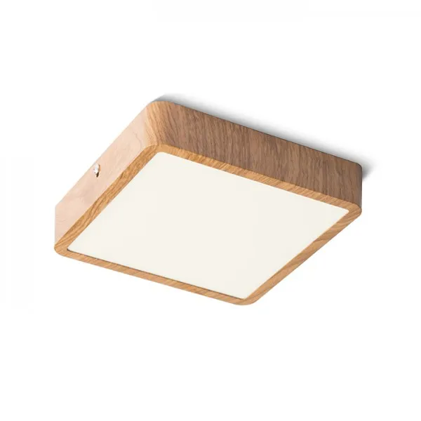 Plafoniera HUE SQ 17 da soffitto colore faggio 230V LED 18W 3000K