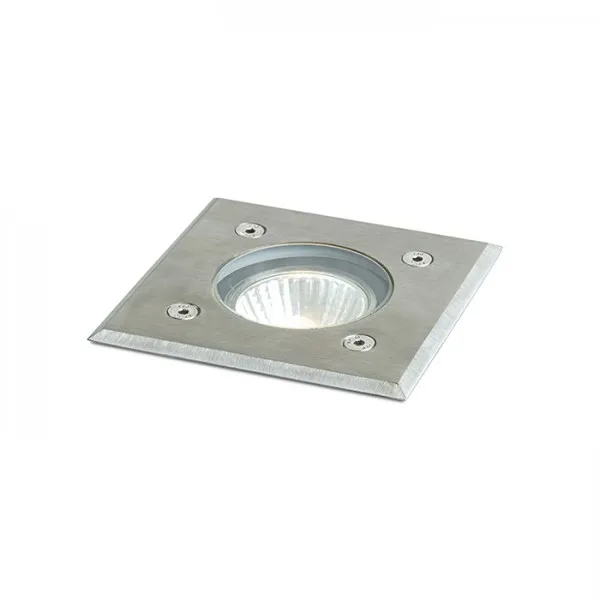 Faretto ORBU SQ 10 da incasso acciaio inossidabile 230V LED GU10 15W IP67