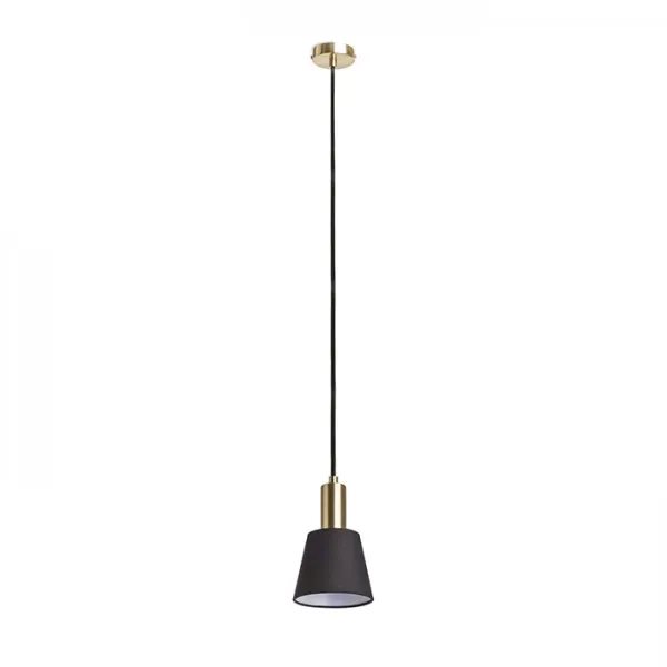 Lampadario ICAR a sospensione nero/oro 230V E27 15W