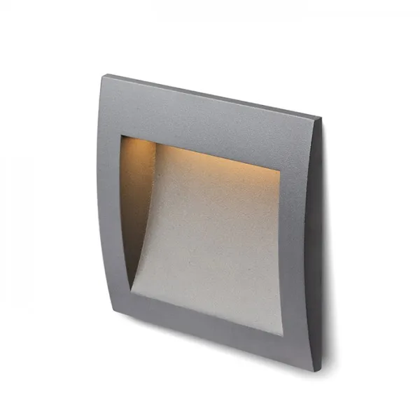 Faretto Plafoniera GORDIQ M da incasso grigio antracite 230V LED 3W IP65 3000K