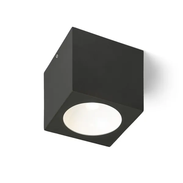 Lampada plafoniera SENZA SQ da soffitto grigio antracite vetro trasparente 230V LED 6W IP65  3000K