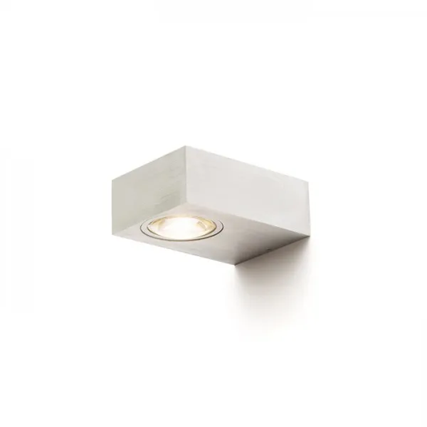 Faretto applique KORSO II da parete alluminio pettinato 230V LED 2x3W 120° IP54 3000K