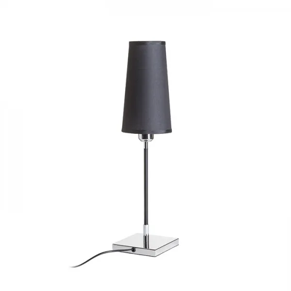 LULU Lampada da tavolo nero cromo 230V E27 28W