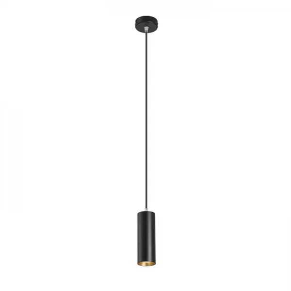 Lampadario faretto MAVRO a sospensione nero/oro 230V LED 12W 38° 3000K