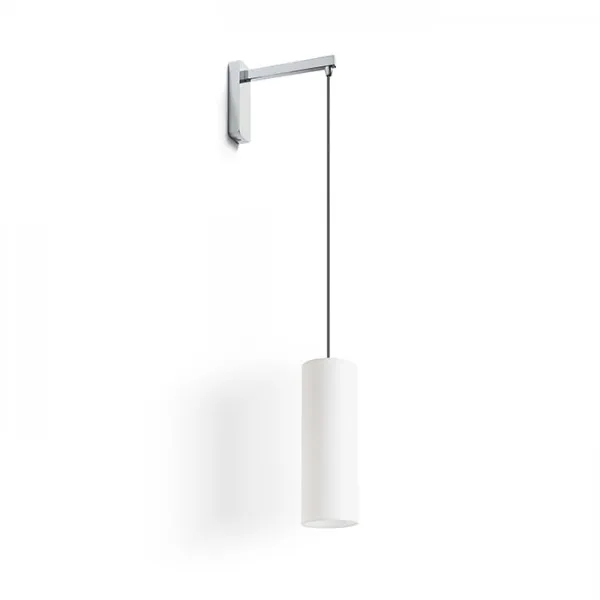 Lampada HUDSON da parete bianco cromo 230V E27 28W