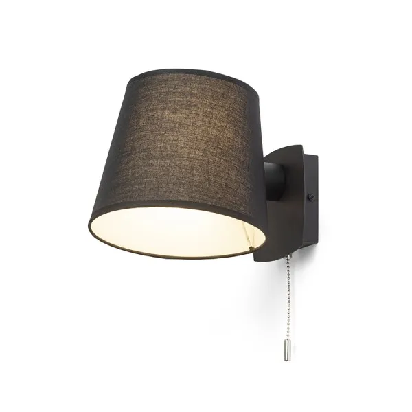 Lampada applique SELENA da parete nero  230V E27 15W