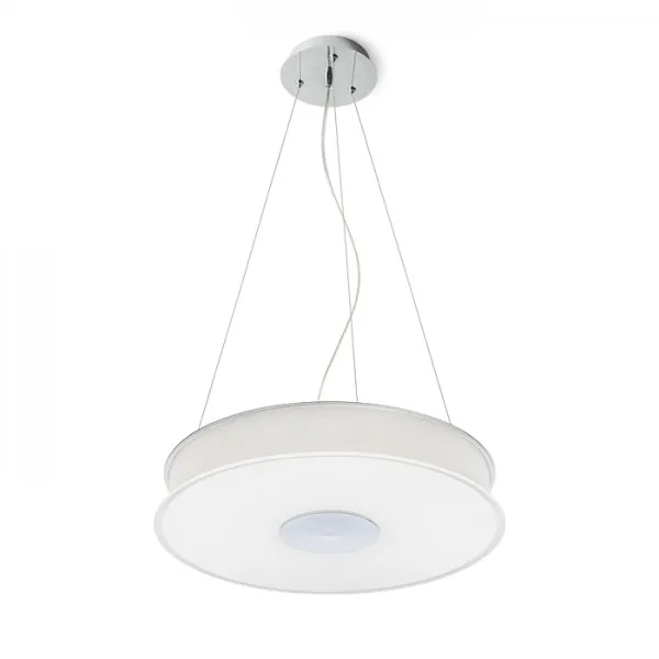 Lampada Lampadario ASTERI a sospensione vetro satinato/cromo 230V 2GX13 40W