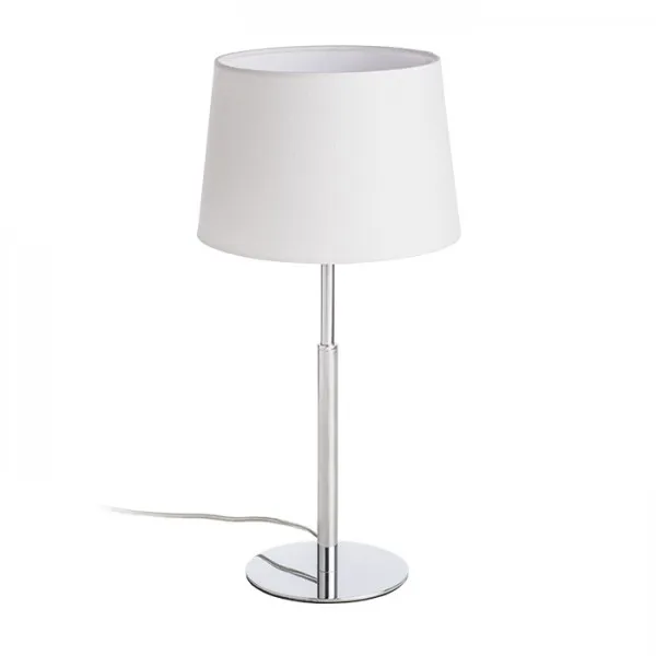 Lampada BROADWAY da tavolo bianco cromo 230V E27 42W