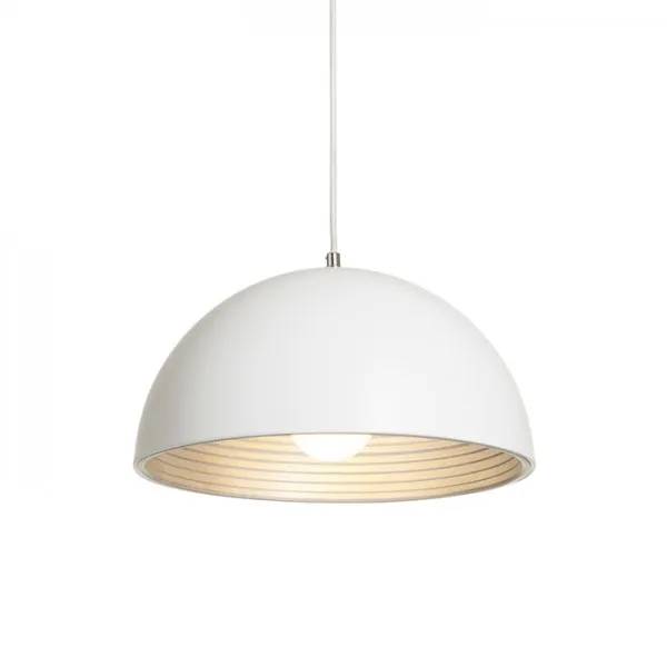 Lampadario CARISSIMA 40 a sospensione bianco opaco/grigio argento 230 E27 42W