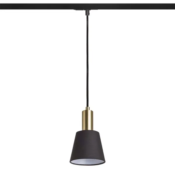 Lampadario ICAR per binario monofase nero/oro 230V E27 15W