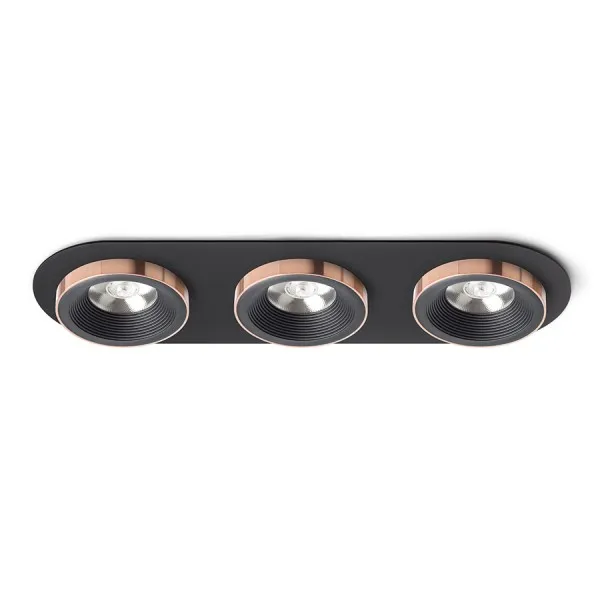 Faretto SHARM R III da incasso nero/nero rame 230V LED 3x10W 24° 3000K