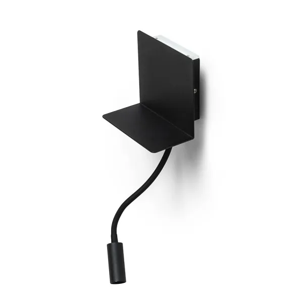 Lampada applique ROSTAM da parete con USB nero  230V LED 2x3W  3000K