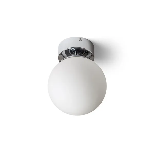 Lampadario BOLLY 17 da soffitto  vetro opalino/cromo 230V E27 15W IP44