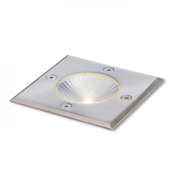 Faretto RIZZ SQ 105 acciaio inossidabile 230V LED 3W 96Â° IP65 3000K