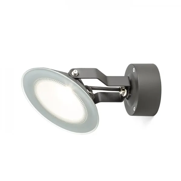 Lampada Proiettore FOX riflettore esterno grigio antracite  230V LED 9W 120° IP65  3000K