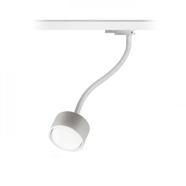 Applique PIXIE a collo di cigno per binario trifase bianco 230V LED GX53 7W