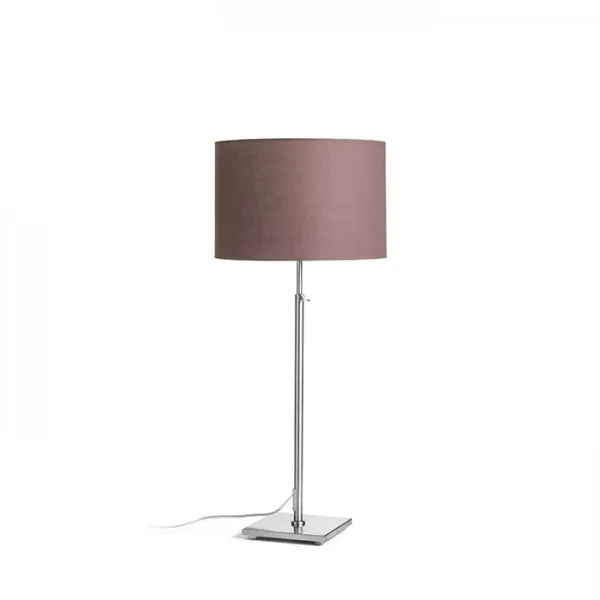 Lampada EDIKA da tavolo marrone nichel opaco 230V E27 42W