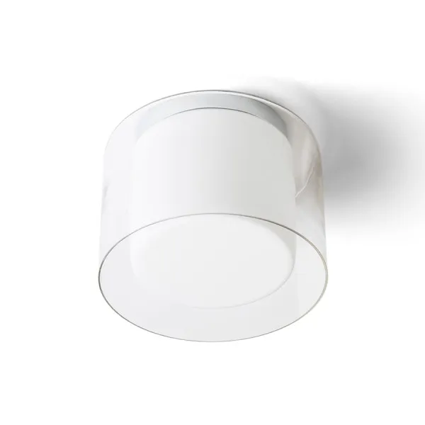 Plafoniera LED VENICE 23 da soffitto  vetro trasparente/vetro opalino/cromo 230V E27 20W IP44