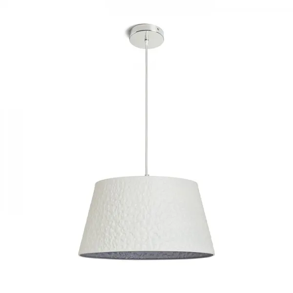 Lampadario BUCKY 40 a sospensione bianco/grigio metallo 230V E27 28W