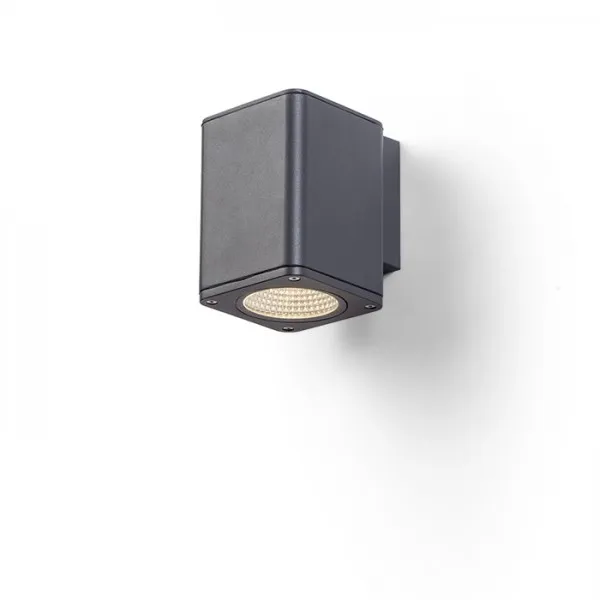 Faretto applique MIZZI SQ I da parete grigio antracite 230V LED 12W 44° 3000K