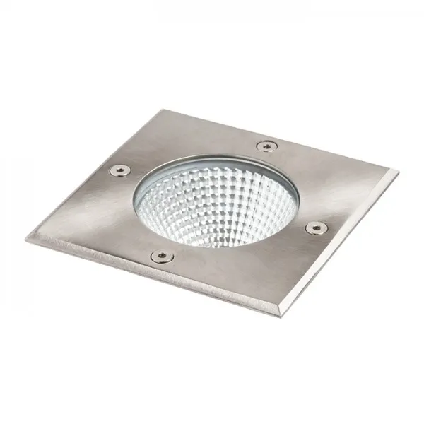 Faretto da incasso RIZZ SQ 125 acciaio inossidabile 230V LED 7W 41Â° IP67 3000K