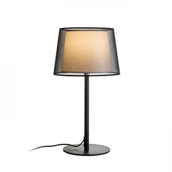 Lampada ESPLANADE da tavolo nero/bianco cromo 230V E27 42W