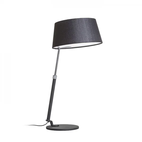 Lampada RITZY da tavolo nero cromo 230V E27 42W