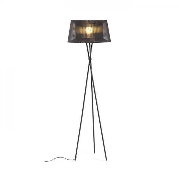 Lampada BOULOGNE da terra nero  230V E27 28W