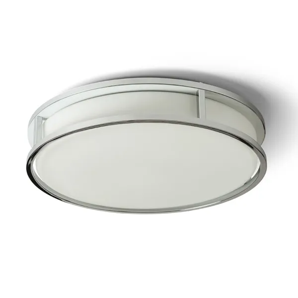 Plafoniera GRANDE LED 35 da soffitto  vetro opalino/nero 230V LED 24W IP44  3000K