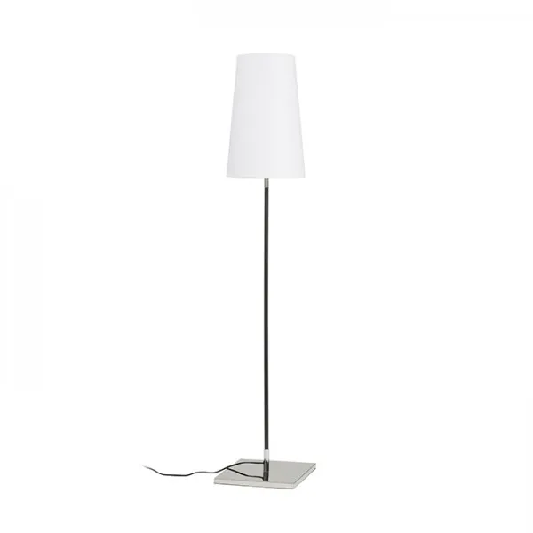 Lampada LULU da terra bianco/nero cromo 230V E27 28W