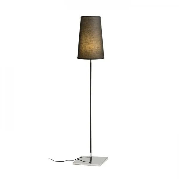 Lampada LULU da terra nero cromo 230V E27 28W