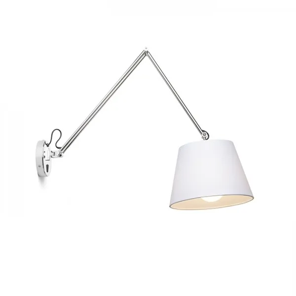 Lampada ASHLEY da parete bianco cromo 230V E27 42W