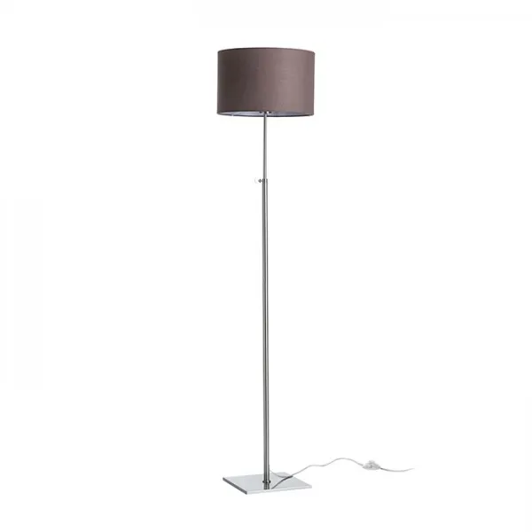 Lampada EDIKA da terra marrone nichel opaco 230V E27 42W