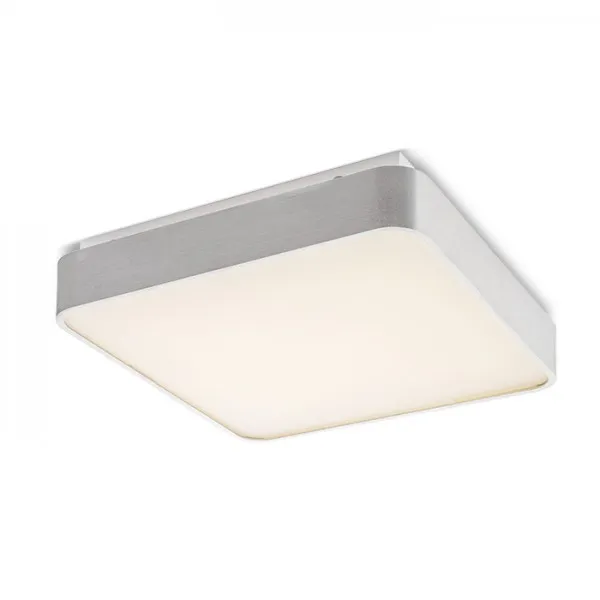 Plafoniera MENSA SQ 40 da soffitto alluminio pettinato 230V LED 36W 3000K