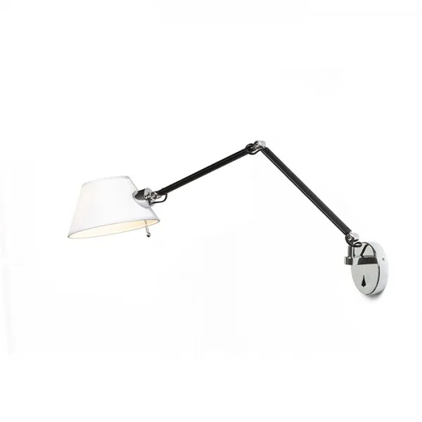 Lampada MONTANA da parete bianco/nero cromo 230V E27 28W