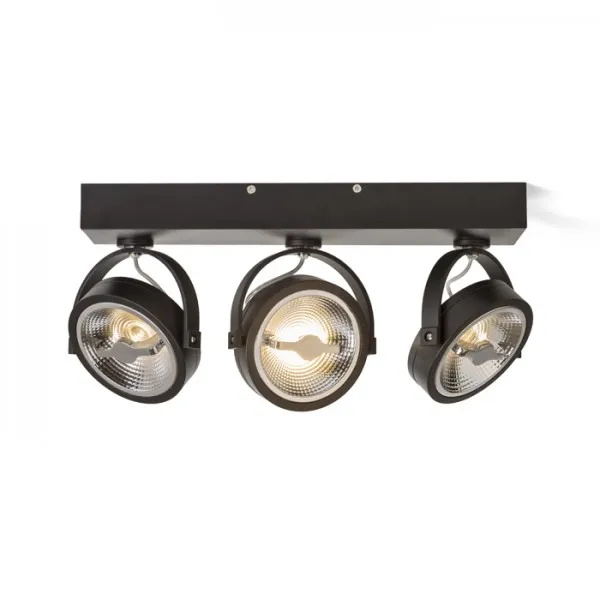 Faretto applique KELLY LED III da parete nero  230V LED 3x12W 24Â°  3000K