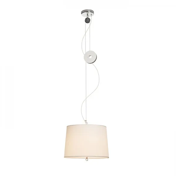 Lampadario LEVITA a sospensione regolabile bianco cromo 230V E27 42W