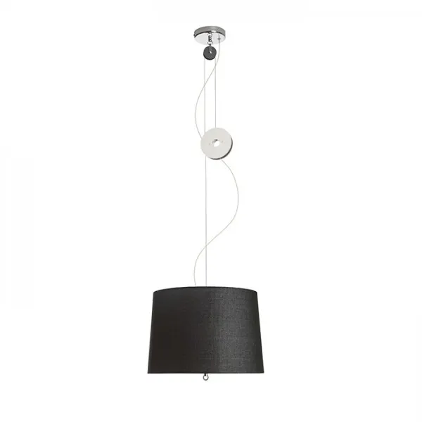 Lampadario LEVITA a sospensione regolabile nero cromo 230V E27 42W