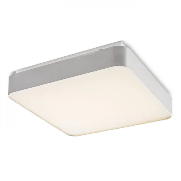 Plafoniera MENSA SQ 48 da soffitto alluminio pettinato 230V LED 56W 3000K