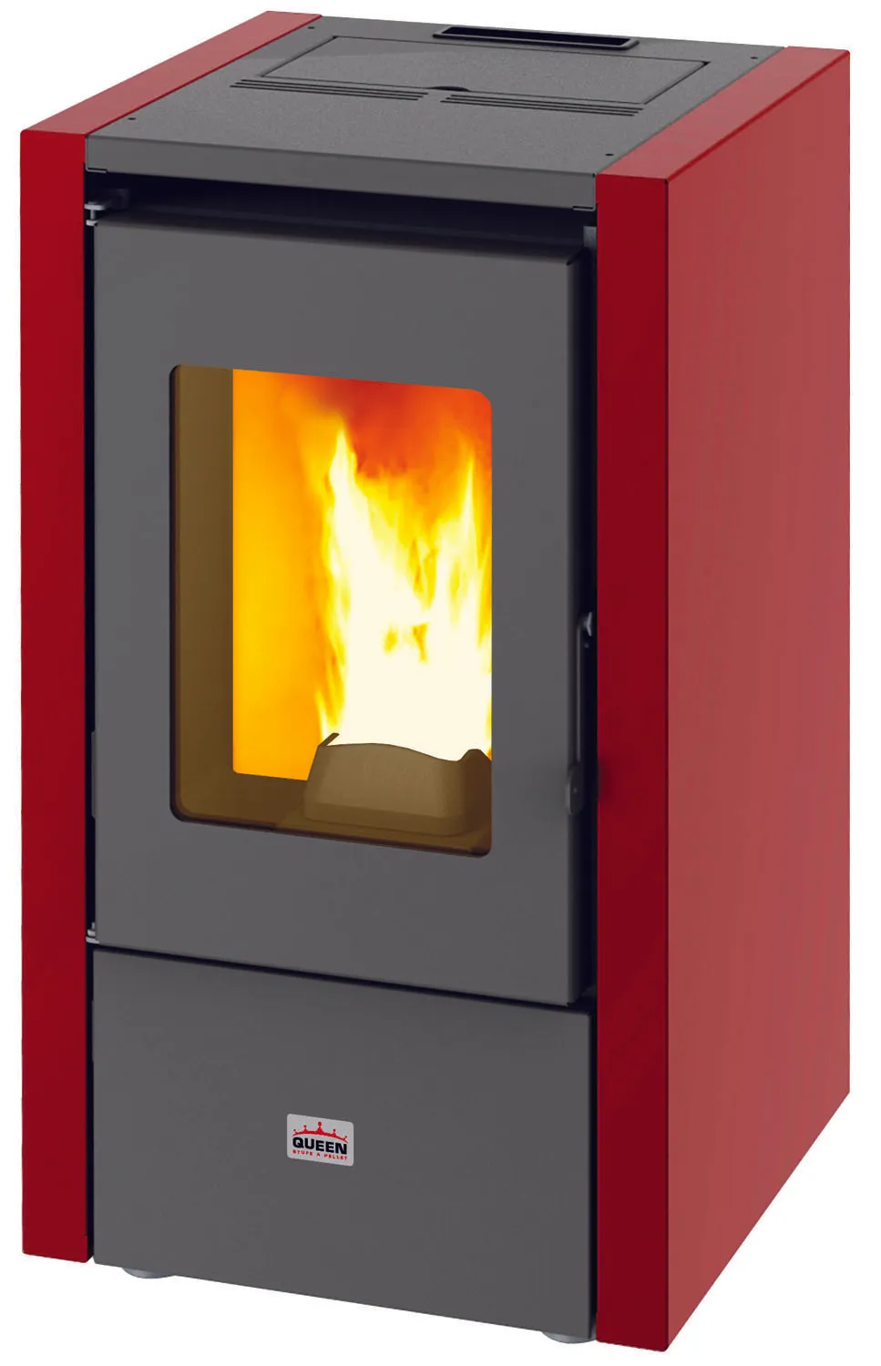 STUFA A PELLET 5,53 KW QUEEN MIGNON 6 BORDEAUX 43x49xH77 cm