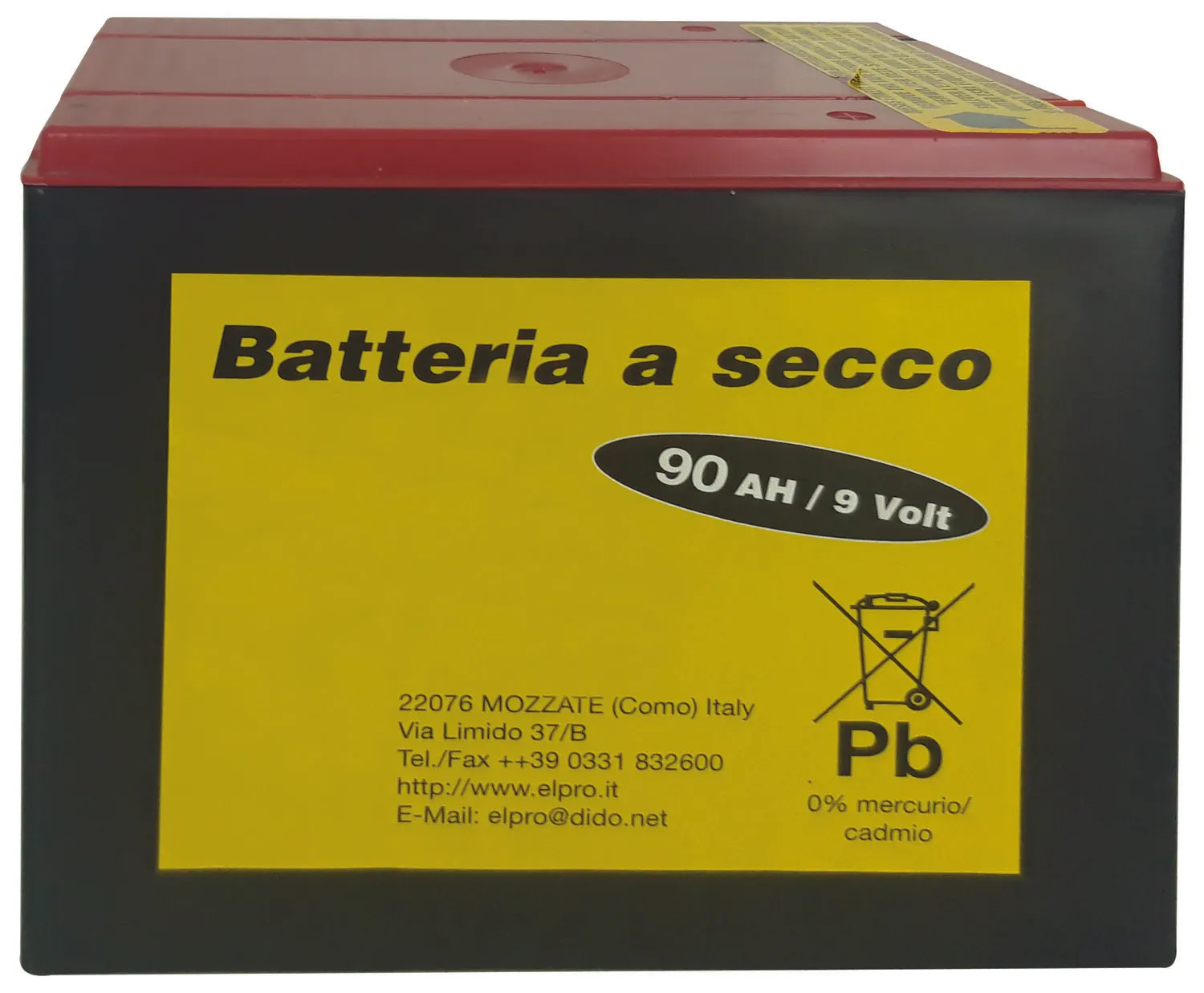 BATTERIA A SECCO 90AH 9V PER ELETTIFICATORE. 44213