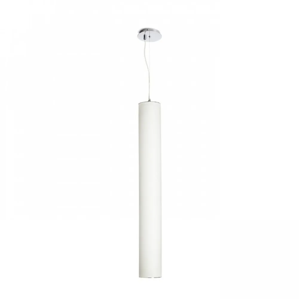 Lampadario Lampada TOMBA a sospensione vetro opalino/cromo 230V G5 3x21W