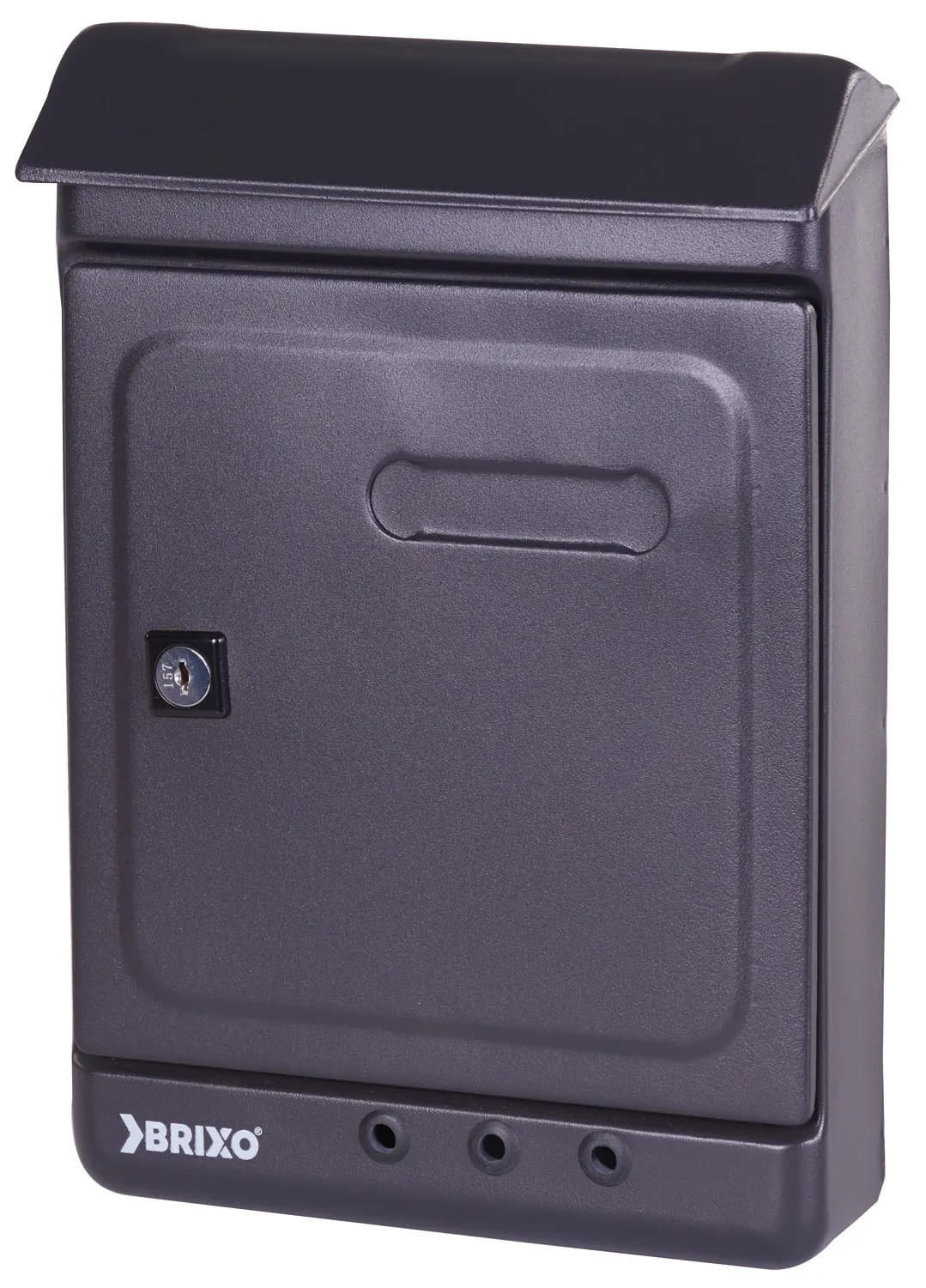 CASSETTA POSTALE JOLLY IN ACCIAIO COLORE NERO CON TETTO L19,5xP7xH27,5 cm 8PZ