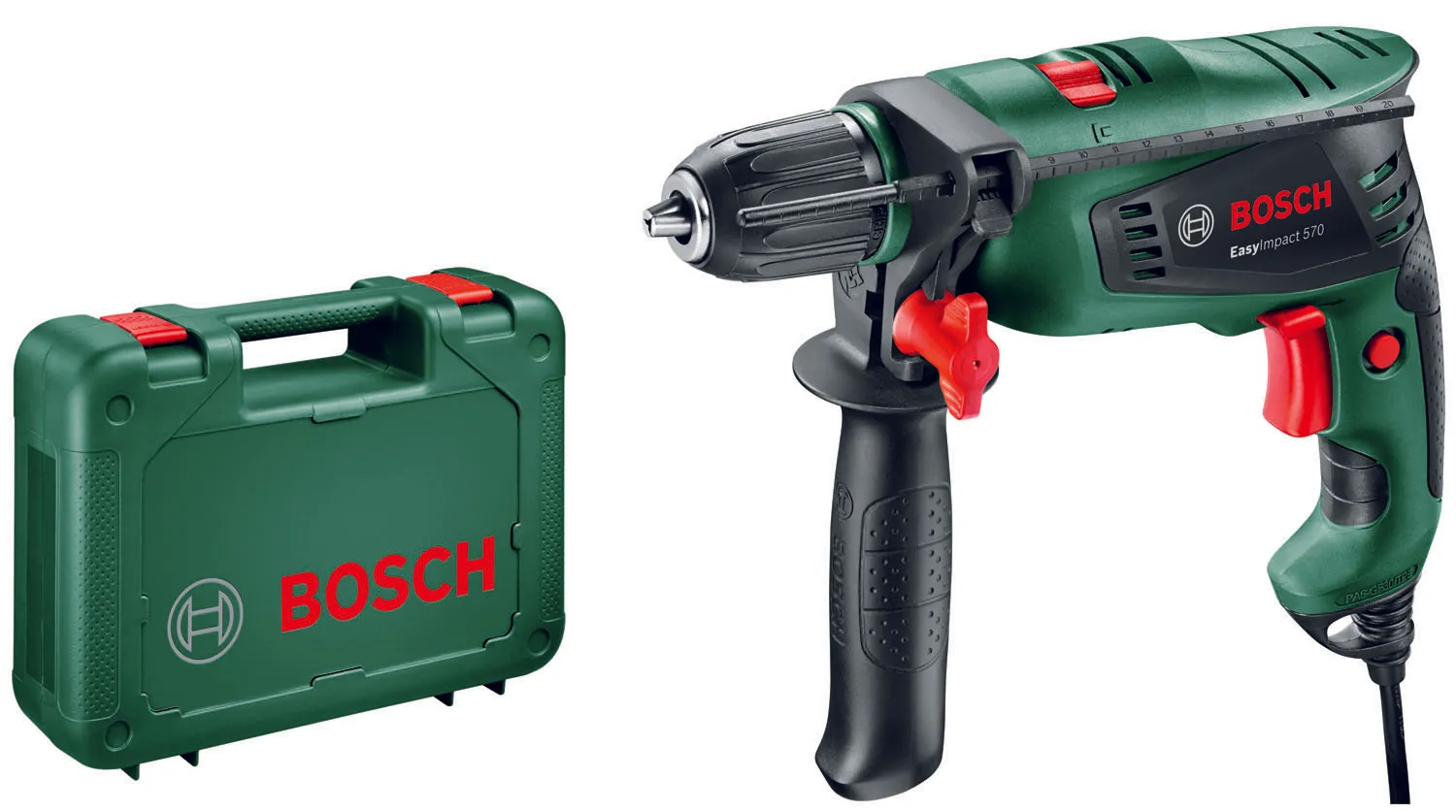 TRAPANO A PERCUSSIONE BOSCH ELETTRICO EASY IMPACT 570 + VALIGETTA E ACCESSORI