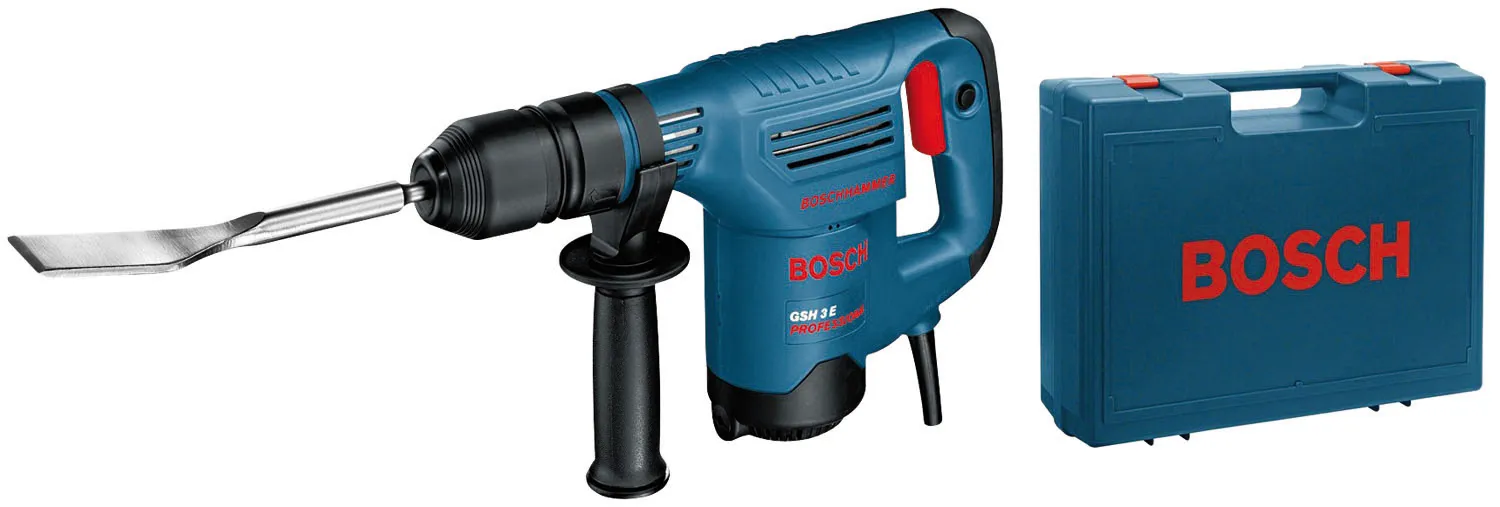 MARTELLO DEMOLITORE ATTACCO SDS-PLUS BOSCH 650W GSH 3 E + VALIGETTA E ACCESSORI