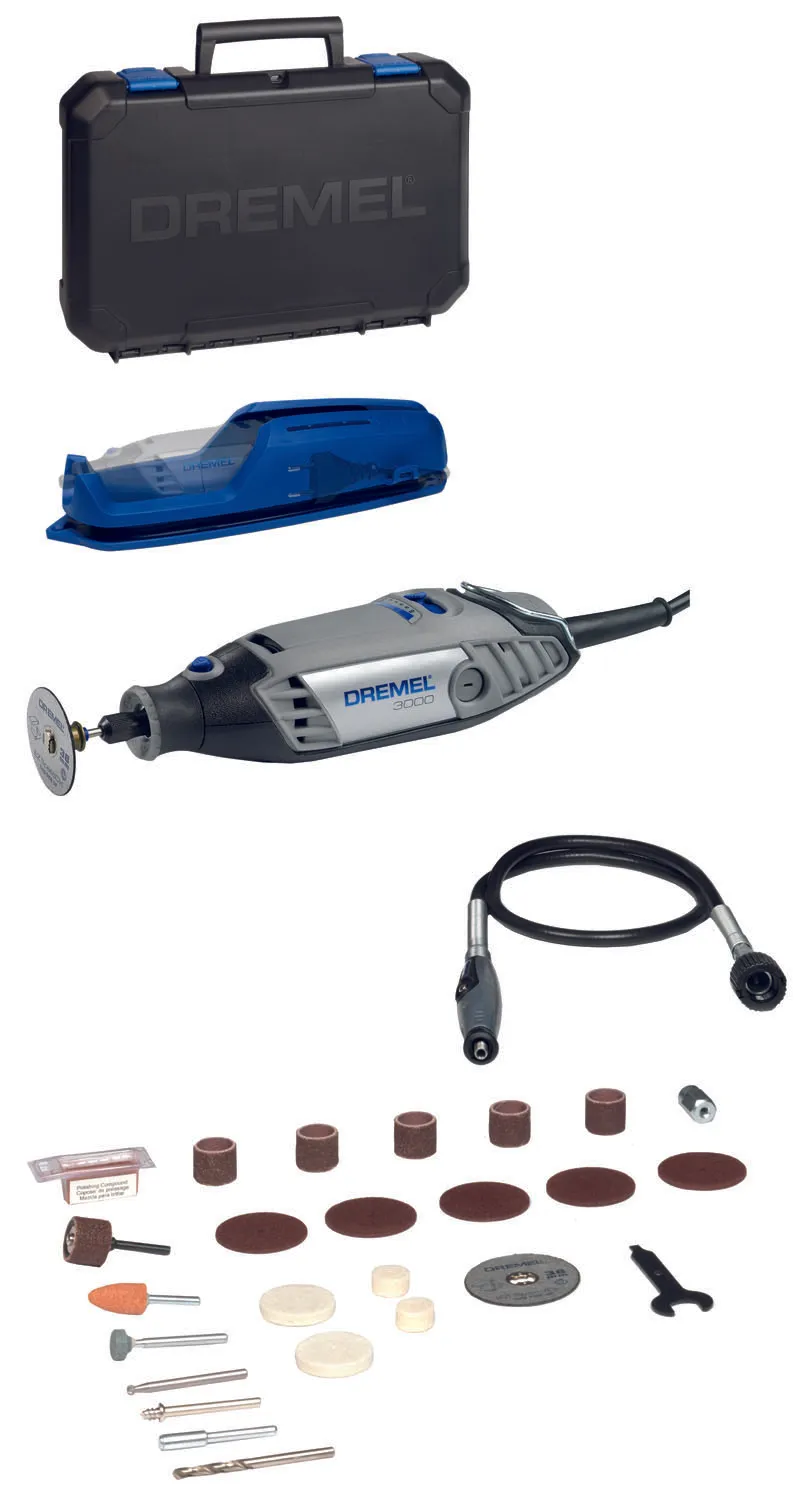 UTENSILE MULTIFUNZIONE DREMEL 3000-1/25 EZ WRAP + VALIGETTA E ACCESSORI