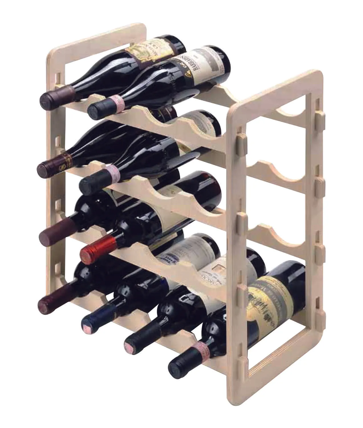 CANTINETTA PER VINO IN LEGNO 16 POSTI 50x24xH42 cm -FSC10380