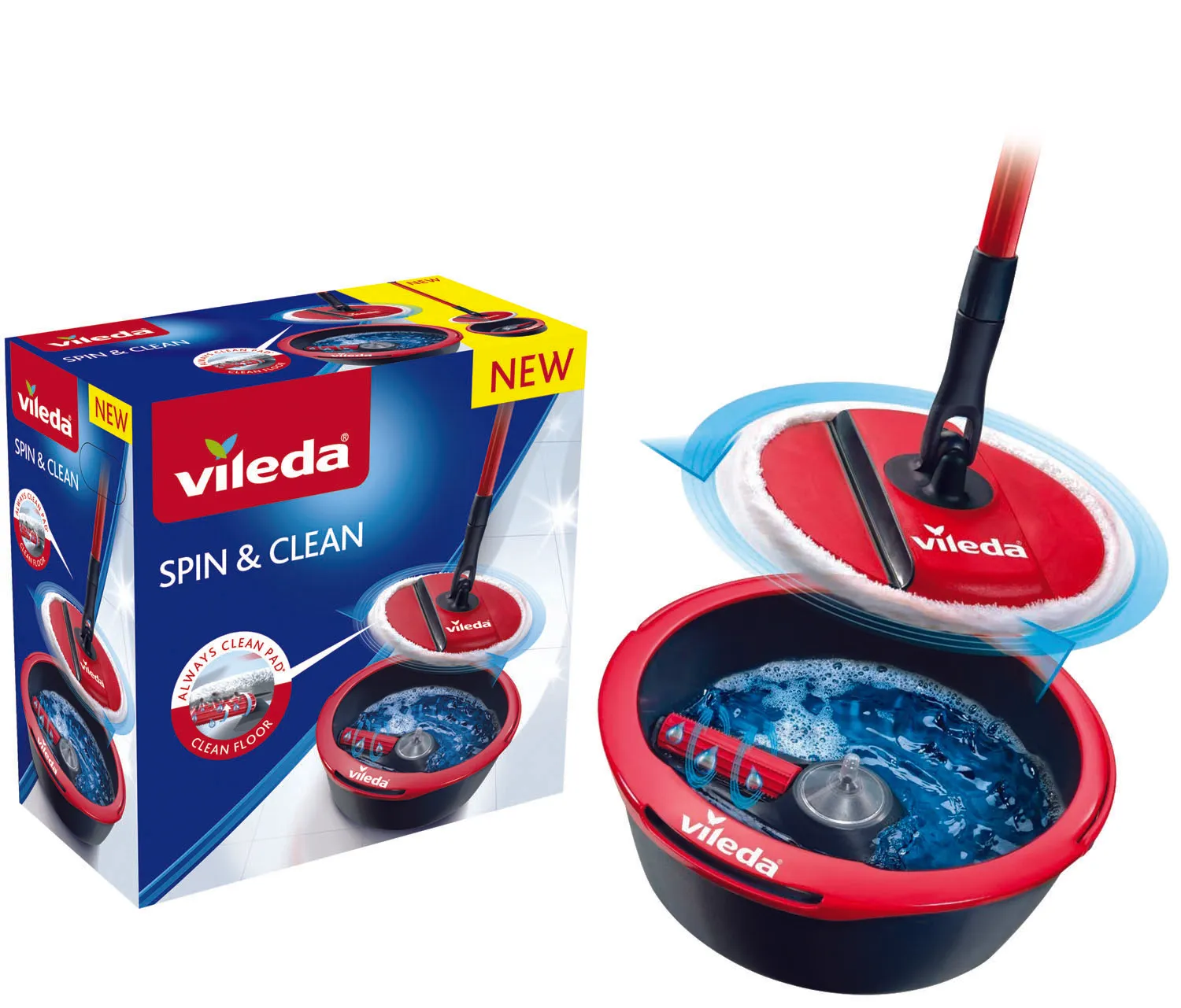 VILEDA SISTEMA SPIN & CLEAN LAVAPAVIMENTI