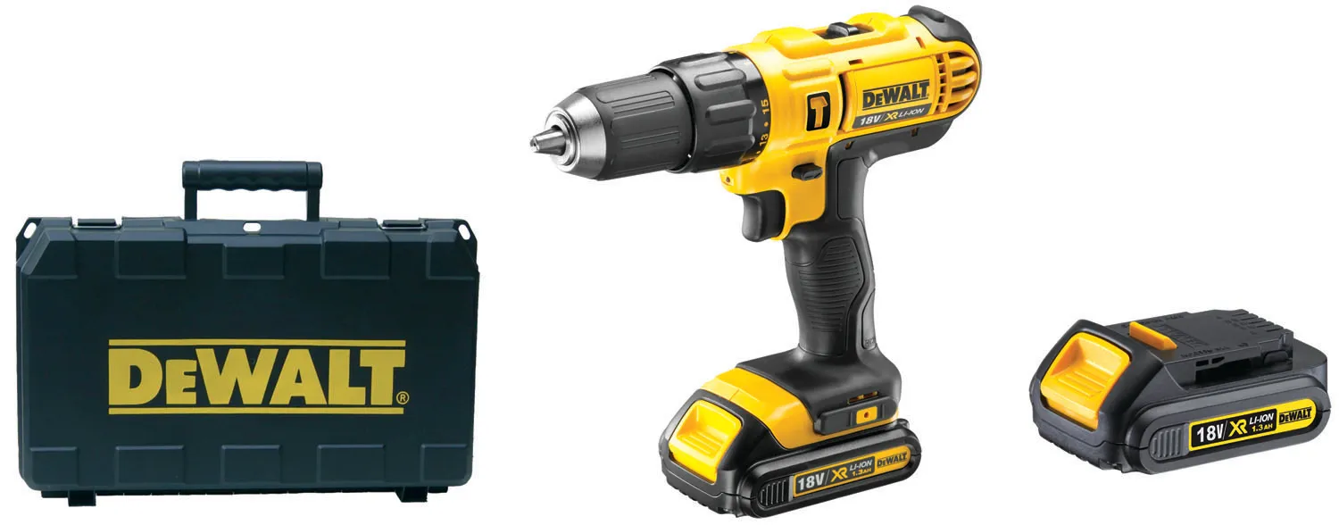 SET TRAPANO DEWALT BATTERIA XR LITIO 18,0V DCD 776C2 + BATTERIA, CARICABATTERIA E VALIGETTA