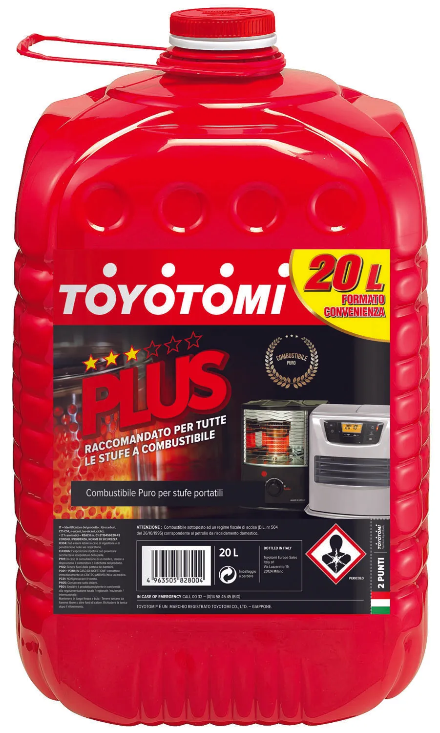 COMBUSTIBILE LIQUIDO TOYOTOMI PLUS 20 LT PER STUFE A COMBUSTIBILE ZIBRO